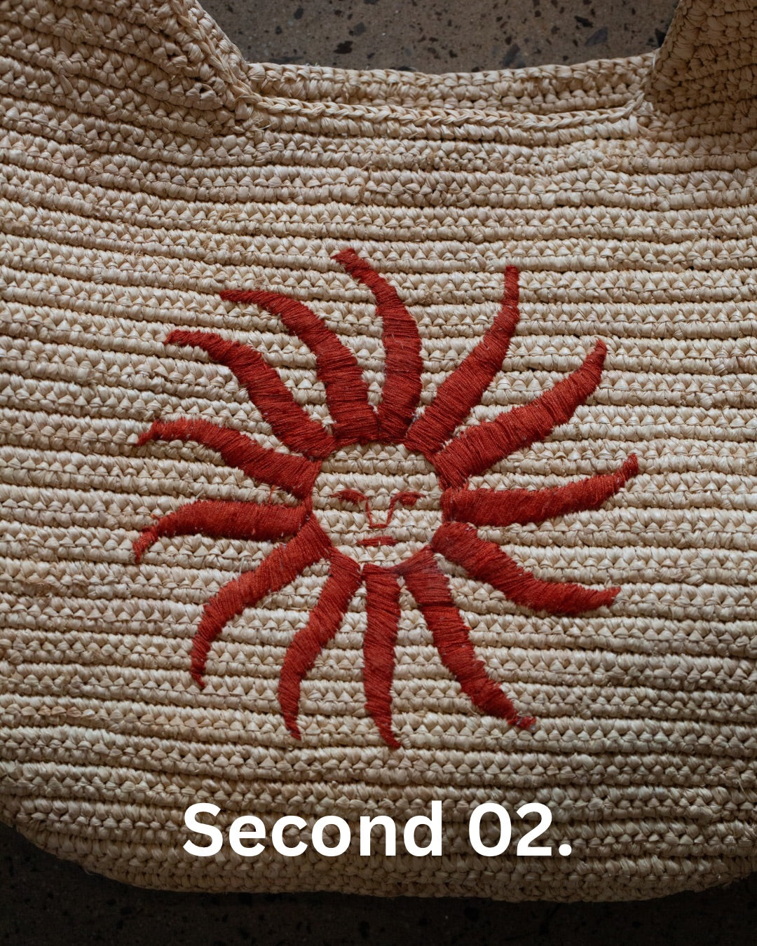 SECOND 02. SOLEIL RAFFIA BAG
