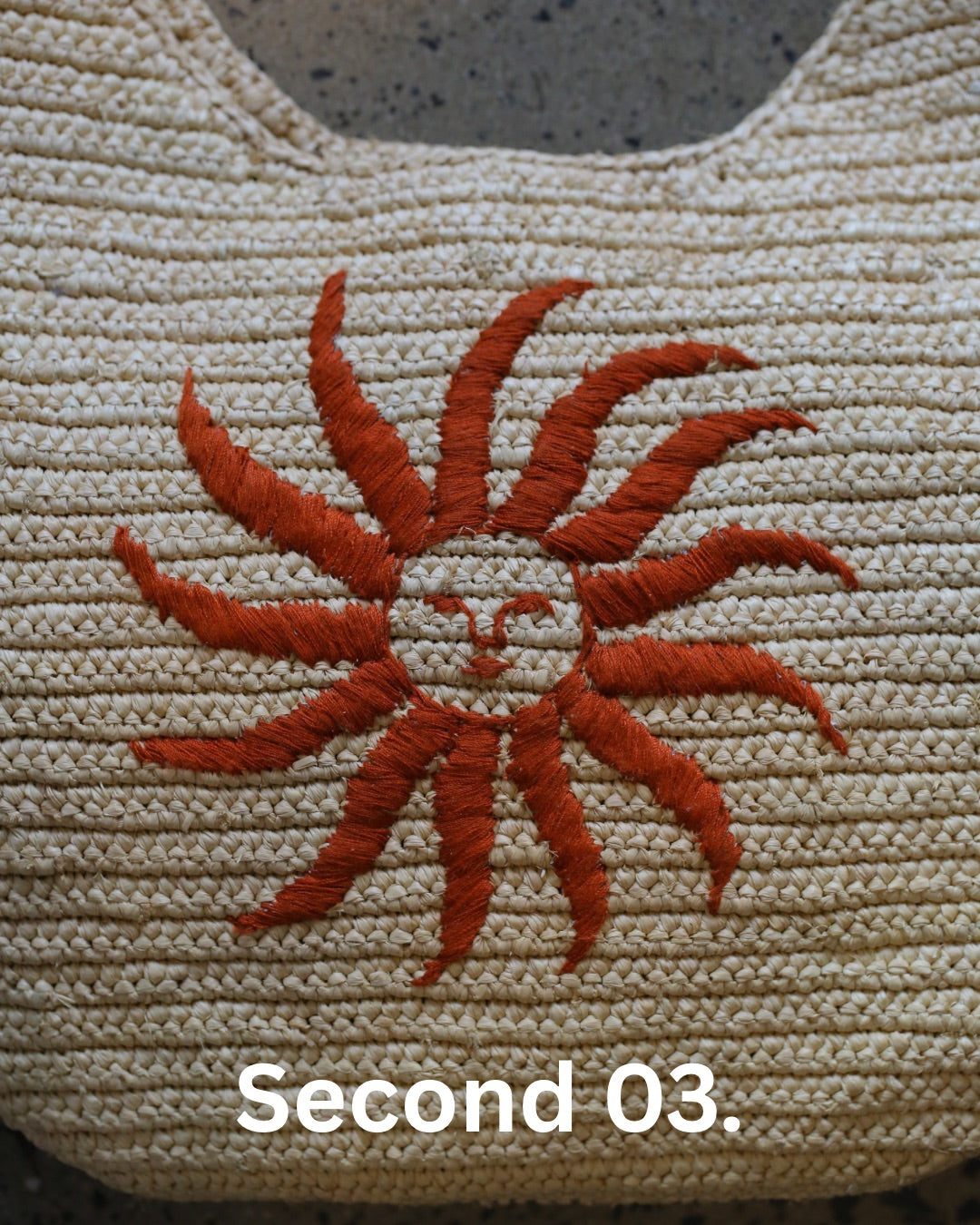 SECOND 03. SOLEIL RAFFIA BAG