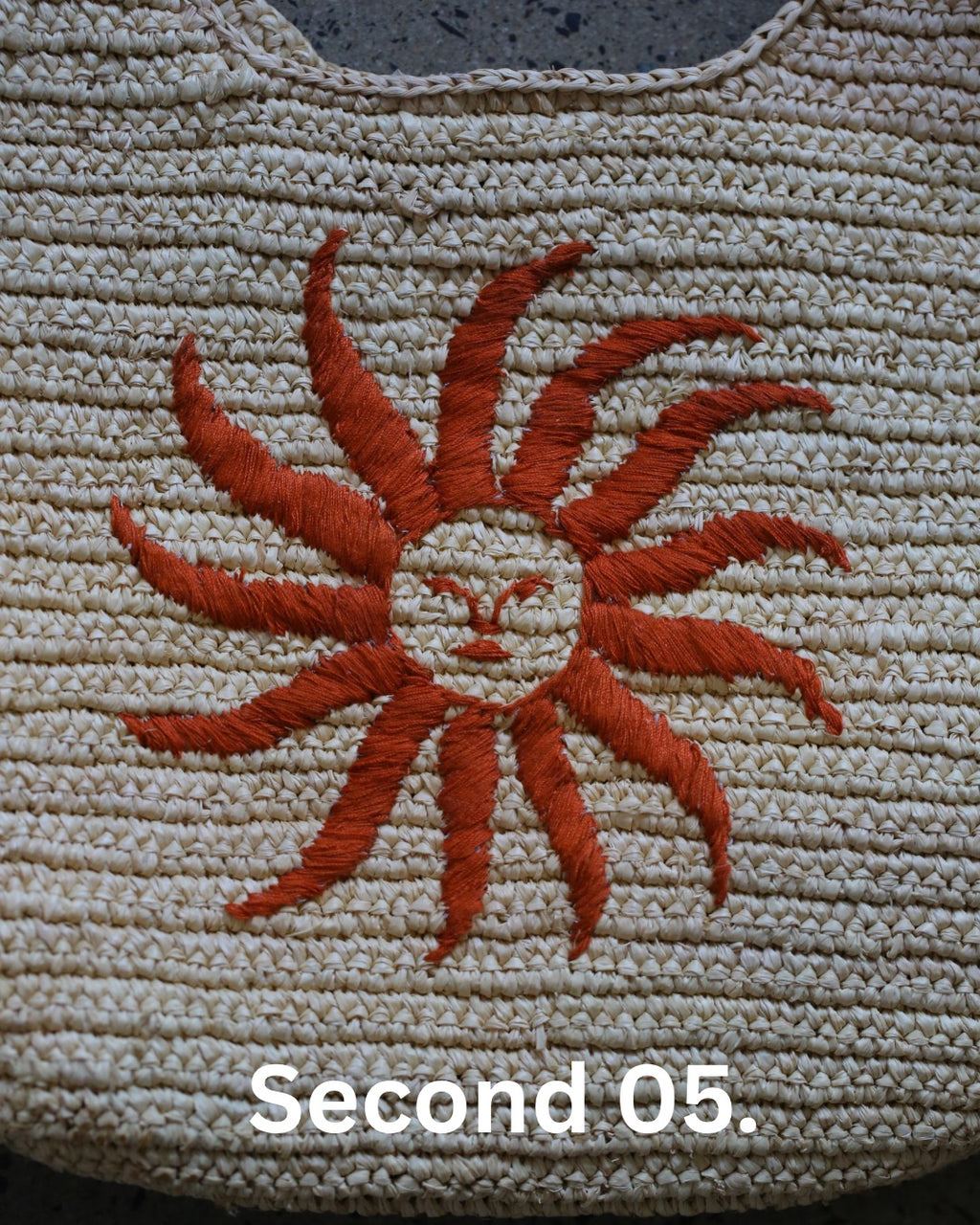 SECOND 05. SOLEIL RAFFIA BAG