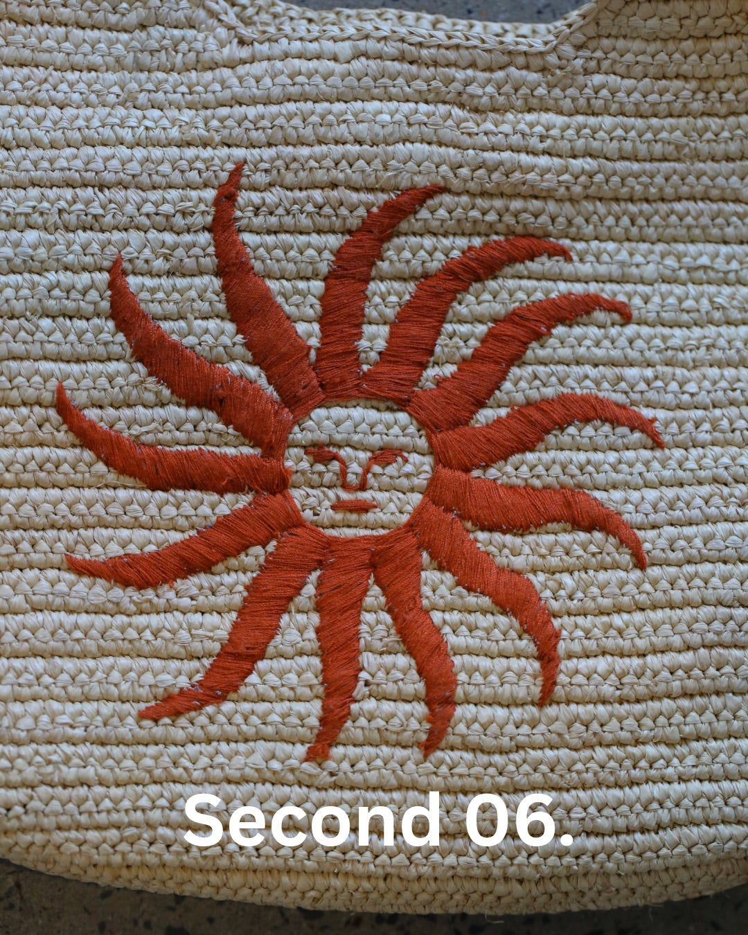 SECOND 06. SOLEIL RAFFIA BAG